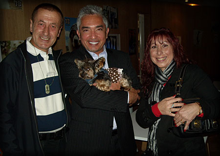Cesar Millan (middle) with Fred and Luana Osmani Cesar Millan (middle) with Fred and Luana Osmani